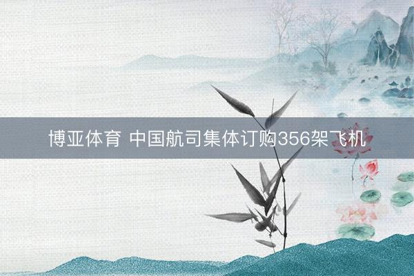 博亚体育 中国航司集体订购356架飞机