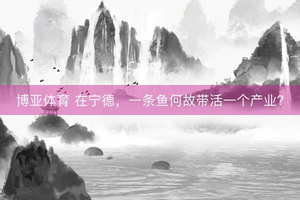 博亚体育 在宁德，一条鱼何故带活一个产业？
