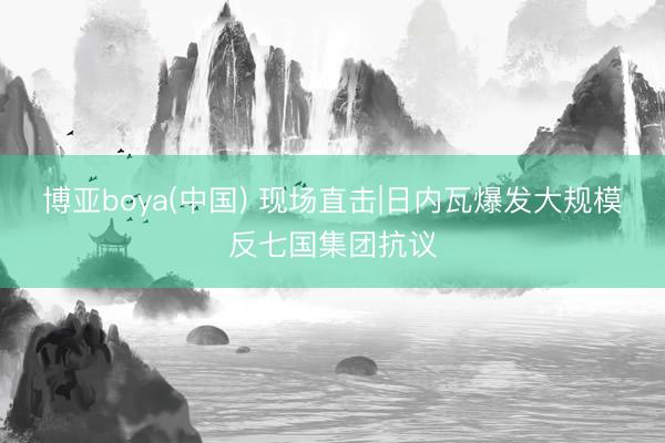 博亚boya(中国) 现场直击|日内瓦爆发大规模反七国集团抗议